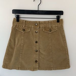 Corduroy Mini Skirt